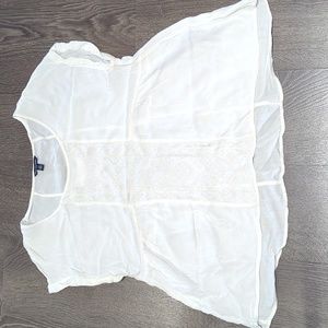 AE Sheer White Top Large